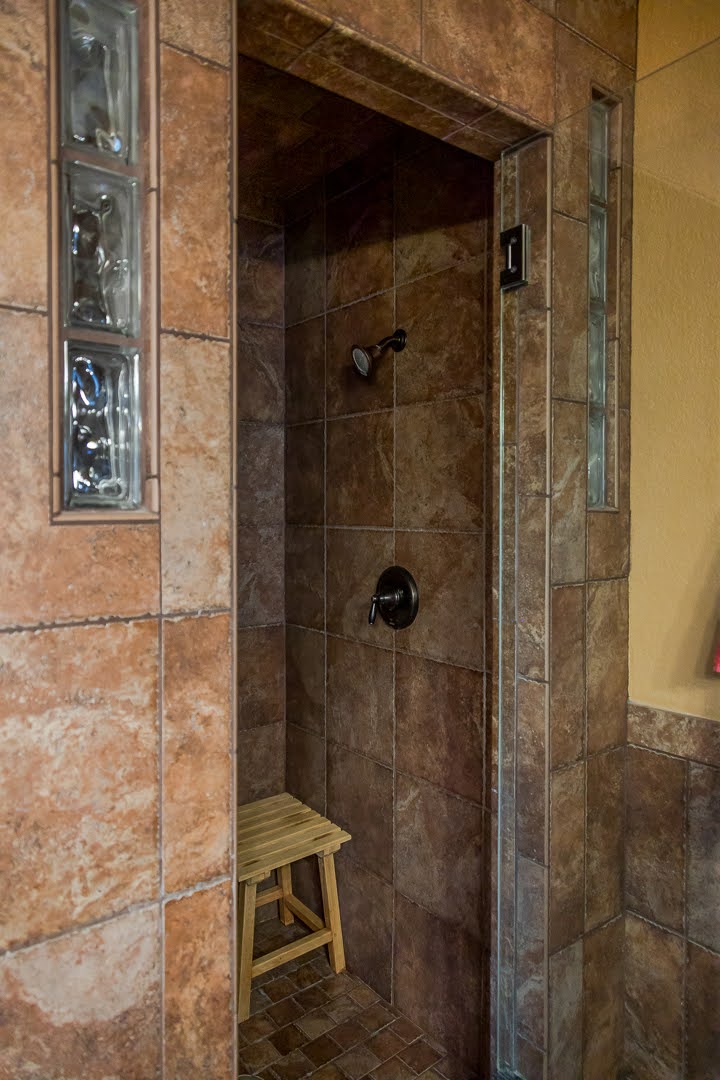 Luxury shower Utah cabin
