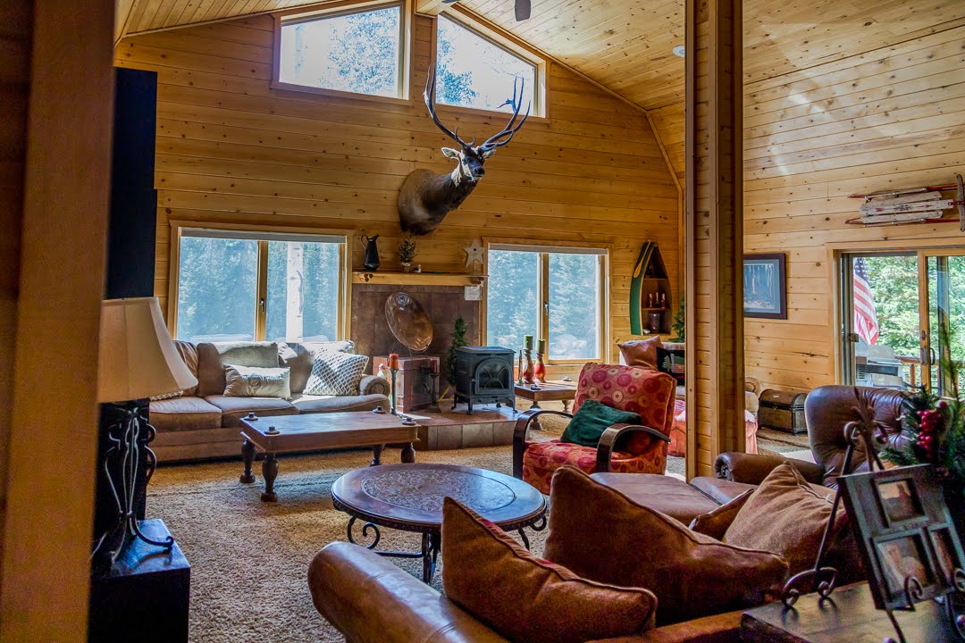 Great room in cabin mountains